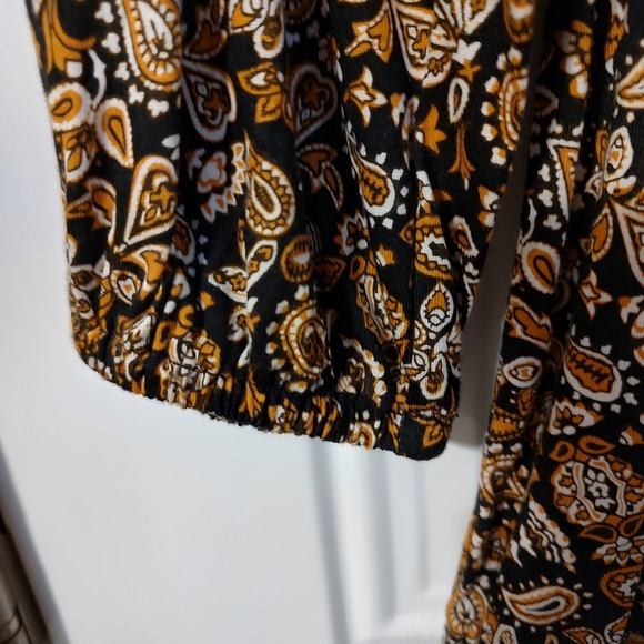 Michael Kors Black and Gold Floral Top - Picture 4 of 6